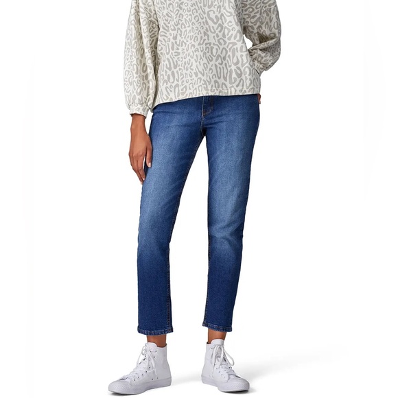 Mott And Bow Women’s Ridge Slim Boyfriend Blue Booty Lifting Jeans Pants 32/ 14 - Picture 2 of 9